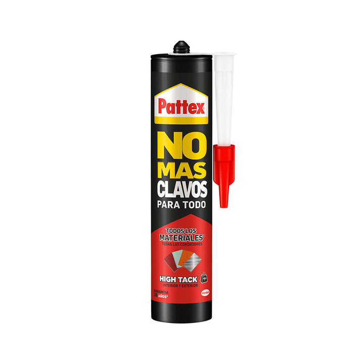 Schwarzer Pattex Montagekleber Tube mit Applikator für Innen- und Außenbereich.