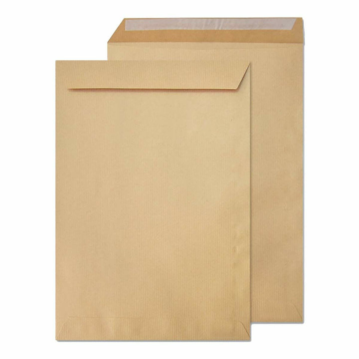 Braune Briefumschläge, 162 x 229 mm, 250 Stück Packung.