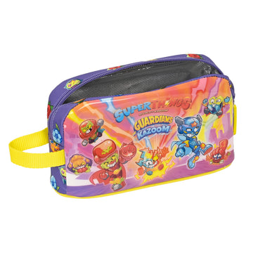 Lila-gelbe SuperThings Thermo-Vesperbox mit Guardians of Kazoom Motiven - homely Family Shop
