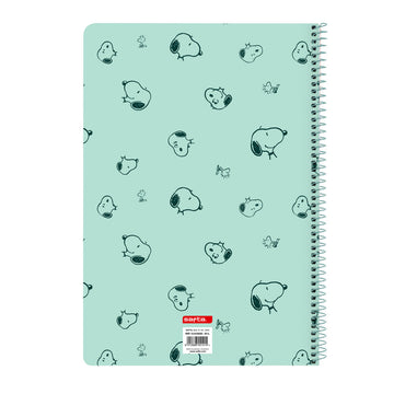 Groovy Snoopy Notizbuch A4, grüne Farbe, 80 Blatt - homely Family Shop
