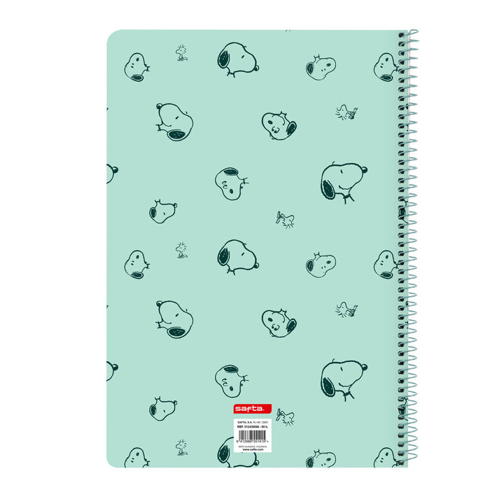 Groovy Snoopy Notizbuch A4, grüne Farbe, 80 Blatt - homely Family Shop