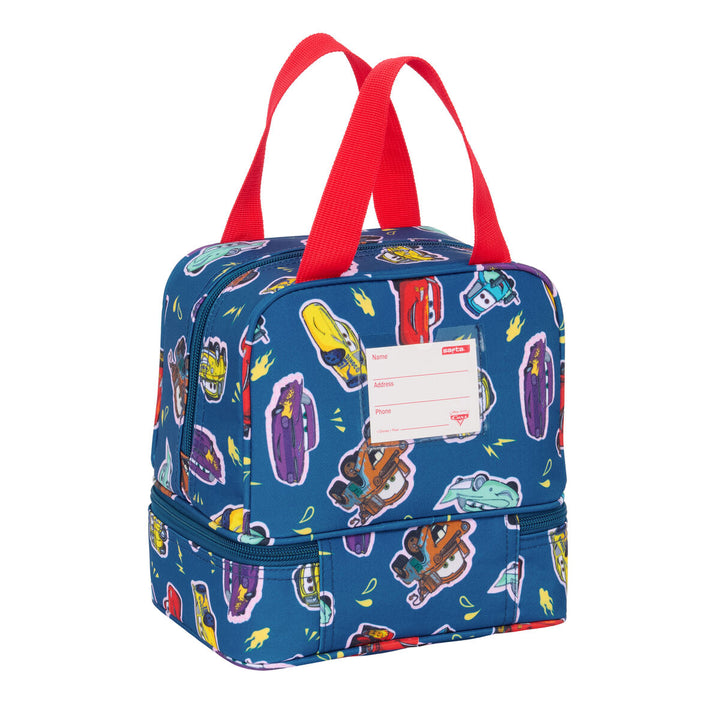 Marineblaue Lunchbox mit Cars-Motiven und Organizer - Homely Family Shop