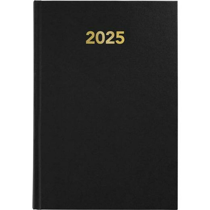 Schwarzer Grafoplas Baviera A5 Terminkalender 2025 mit goldener Jahreszahl - homely Family Shop