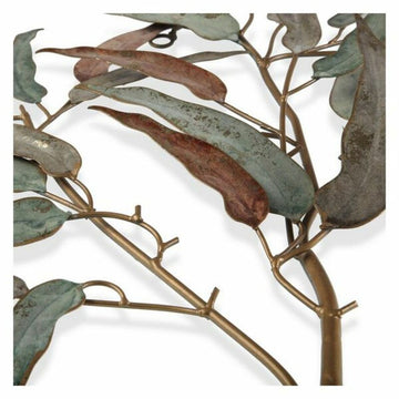 Metallisches Bild Versa mit Blattdesign, Kupfer und Grün - homely Family Shop