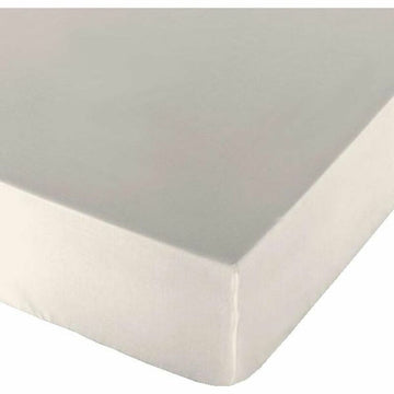 Beige Spannbetttuch Naturals: Glatte, einfarbige Textur für erholsamen Schlaf.