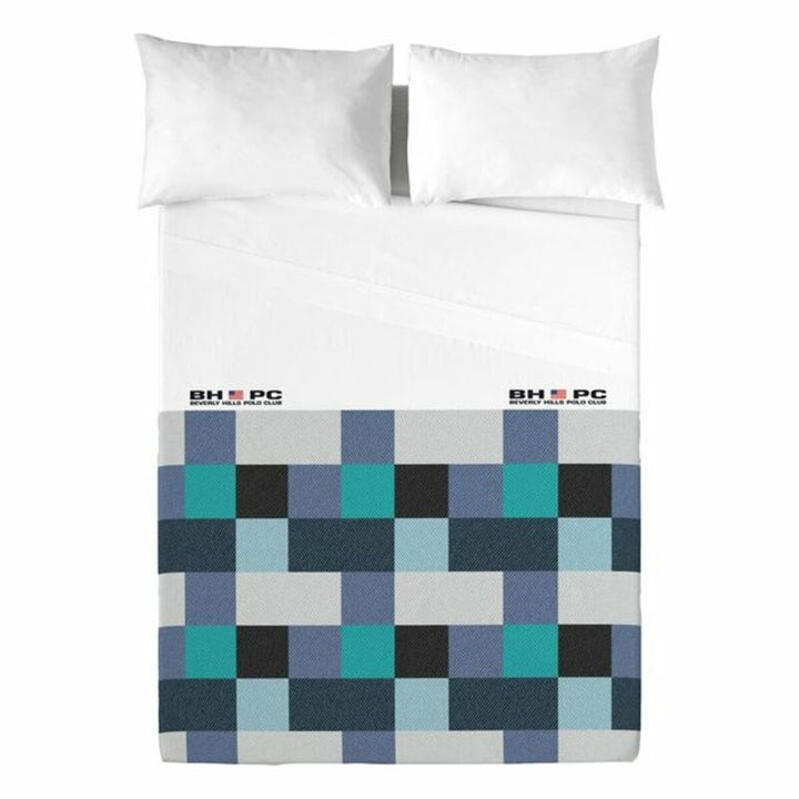 Blaues Beverly Hills Polo Club Atlanta Oberlaken mit geometrischem Muster.