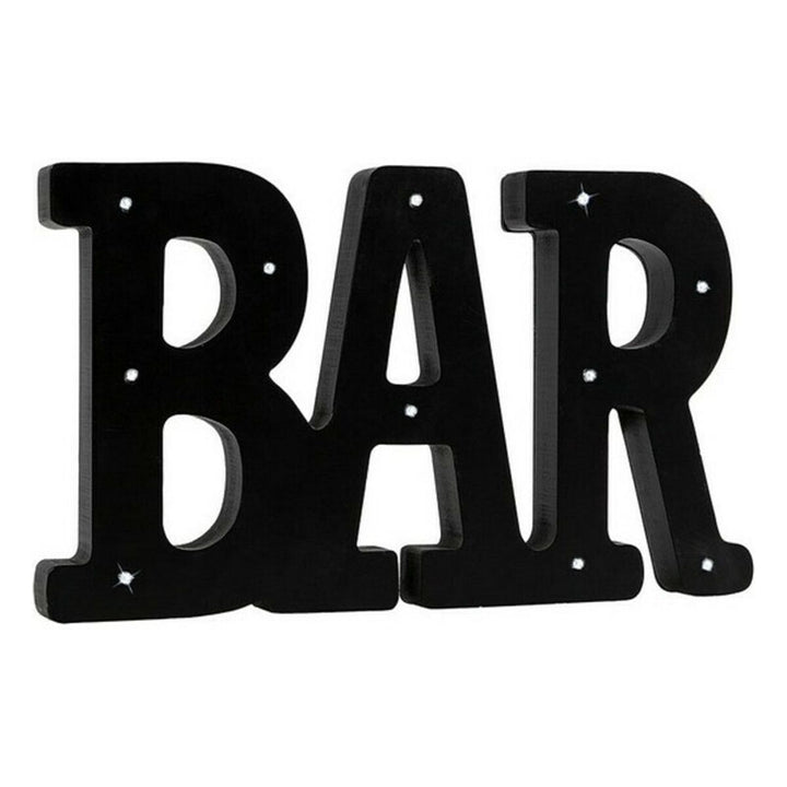 Schwarze BAR Wanddekoration mit Lichtakzenten - homely Family Shop