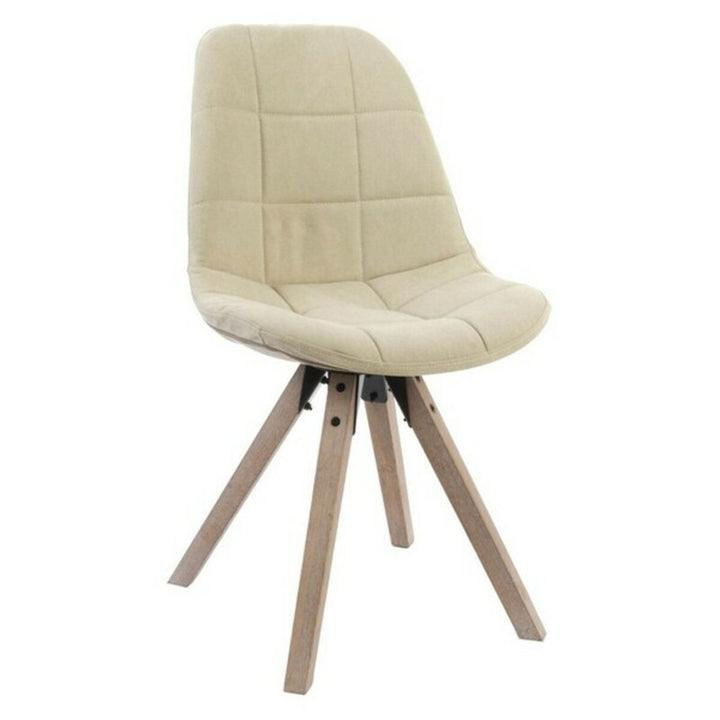 DKD Home Esszimmerstuhl beige mit Holzbeinen - homely Family Shop