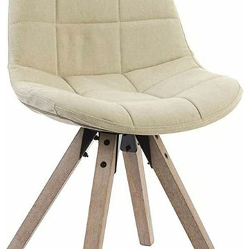 Beiger Esszimmerstuhl mit Holzbeinen von DKD Home Decor - homely Family Shop