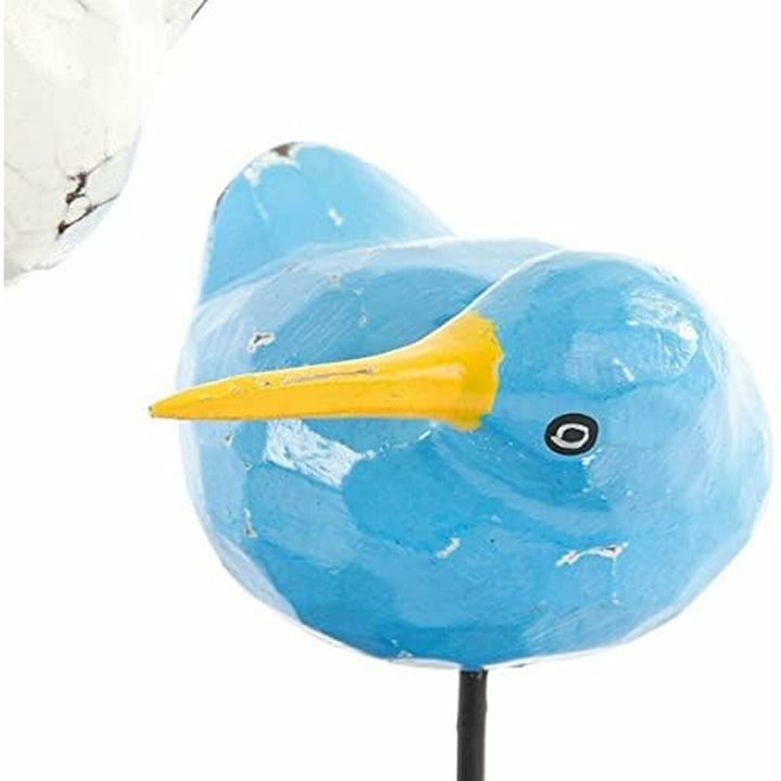 Blaue Deko-Figur Vogel Kiwi aus Holz und Metall - Homely Family Shop