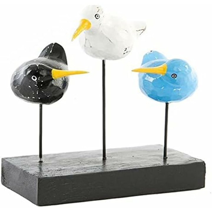DKD Home Deko-Figur: Holz-Metall Vögel in mediterranen Farben - homely Family Shop
