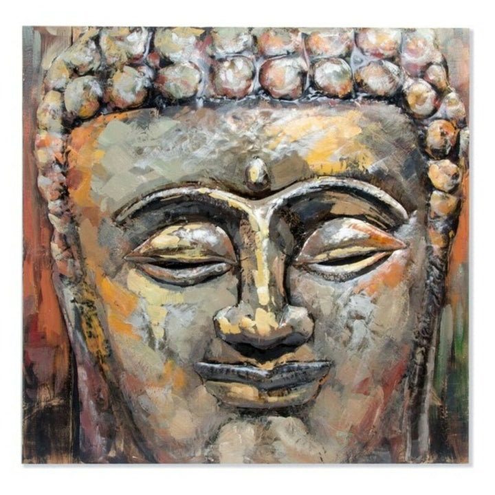 DKD Home Decor Buddha Bild aus Holz und Metall im orientalischen Stil - homely Family Shop