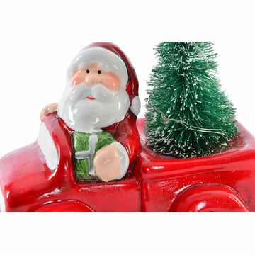 DKD Home Decor Weihnachtsmann-Figur mit Weihnachtsbaum im Auto - homely Family Shop