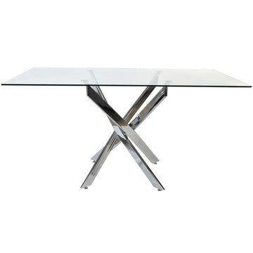 DKD Home Esstisch mit Kristallplatte und Metallfuß - homely Family Shop