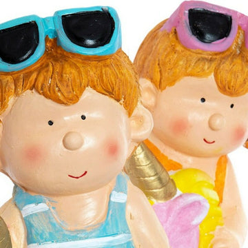 Deko-Figur aus Fiberglas zeigt Kinder mit Eis und Sonnenbrillen - homely Family Shop