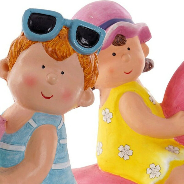 DKD Home Deko-Figuren Kinder Fiberglas mit Sonnenbrille und Blumen - homely Family Shop