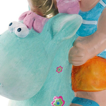 Detail der DKD Home Decor Kinderfigur aus Fiberglas mit Einhorn - homely Family Shop