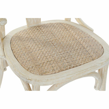 Detailansicht Esszimmerstuhl mit Weiden Sitz - DKD Home Decor