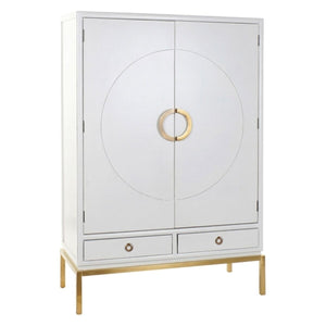 Weißer Schrank mit goldenen Akzenten von DKD Home - homely Family Shop