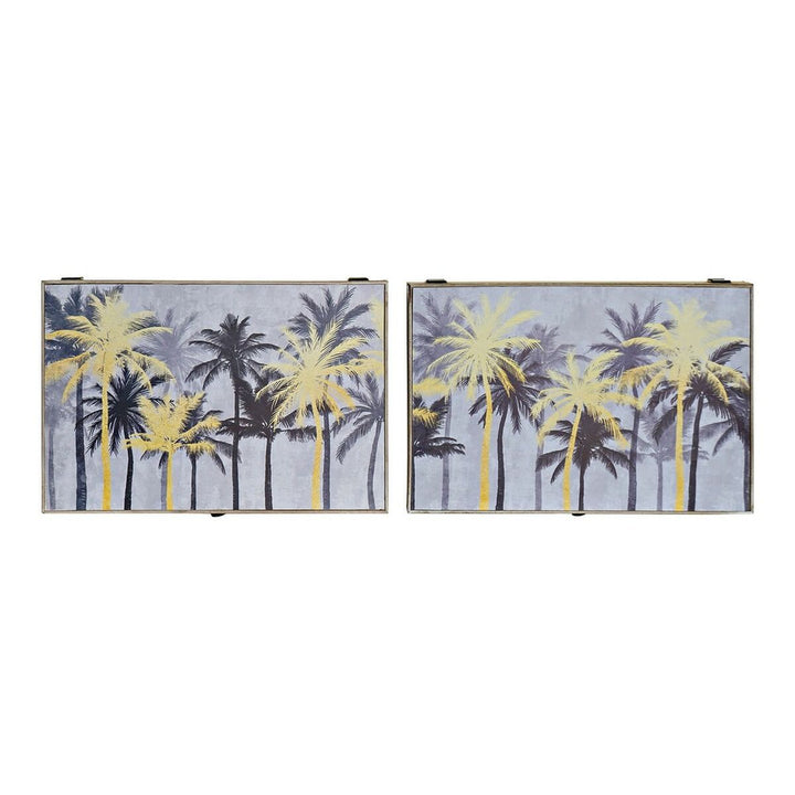 DKD Home Dekorboxen mit Palmenmotiv in Schwarz und Gold - Homely Family Shop