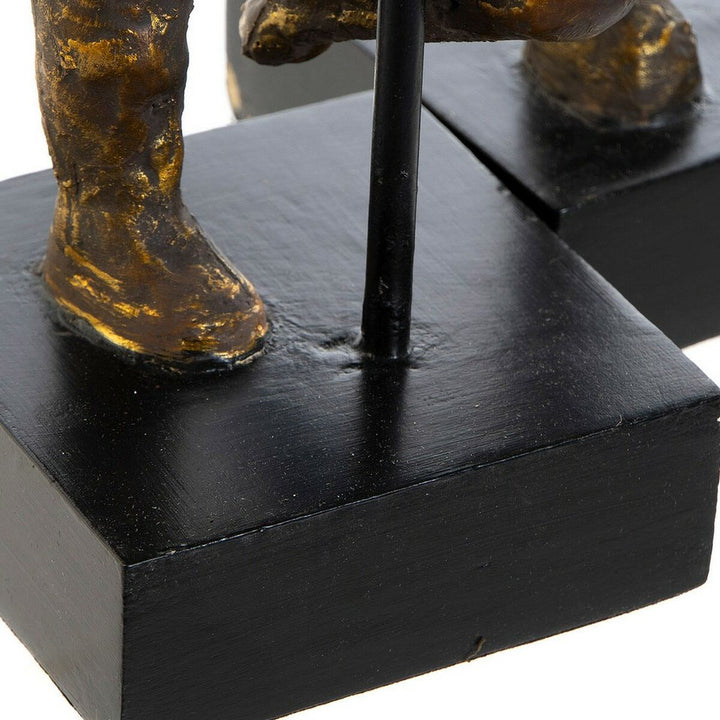 Goldene Ballett-Tänzerin Figur aus Mango-Holz und Aluminium - Homely Family Shop
