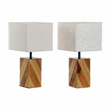 DKD Home Deko Tischlampen mit Holzbasis und Schirm - homely Family Shop