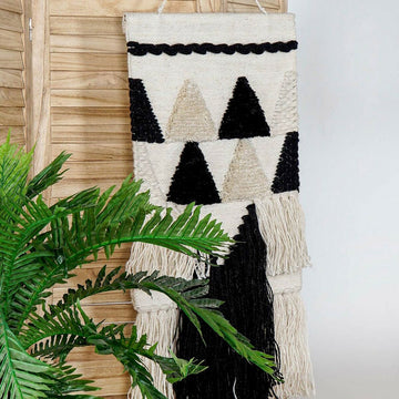 DKD Home Deko Wandbehang aus Jute und Baumwolle mit Dreieckmuster - homely Family Shop