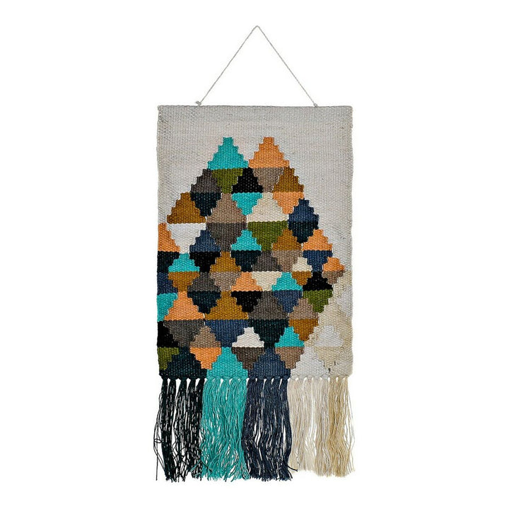 Dekorative Wandbehang aus Jute Baumwolle mit geometrischem Muster - homely Family Shop