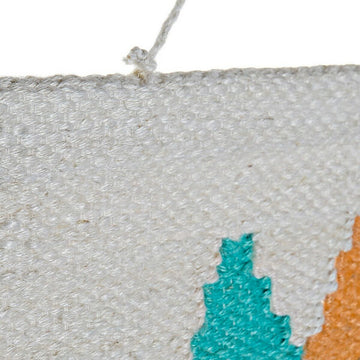 Detailansicht Baumwolle Wanddekoration mit Jute Textur - homely Family Shop
