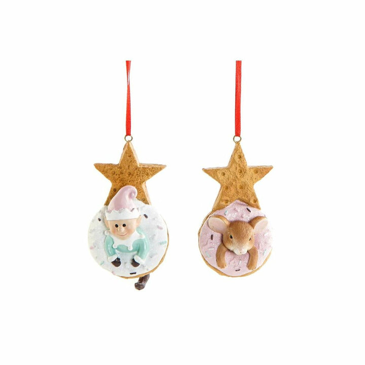DKD Home Deko-Weihnachtsanhänger aus Harz mit Elf und Maus - homely Family Shop