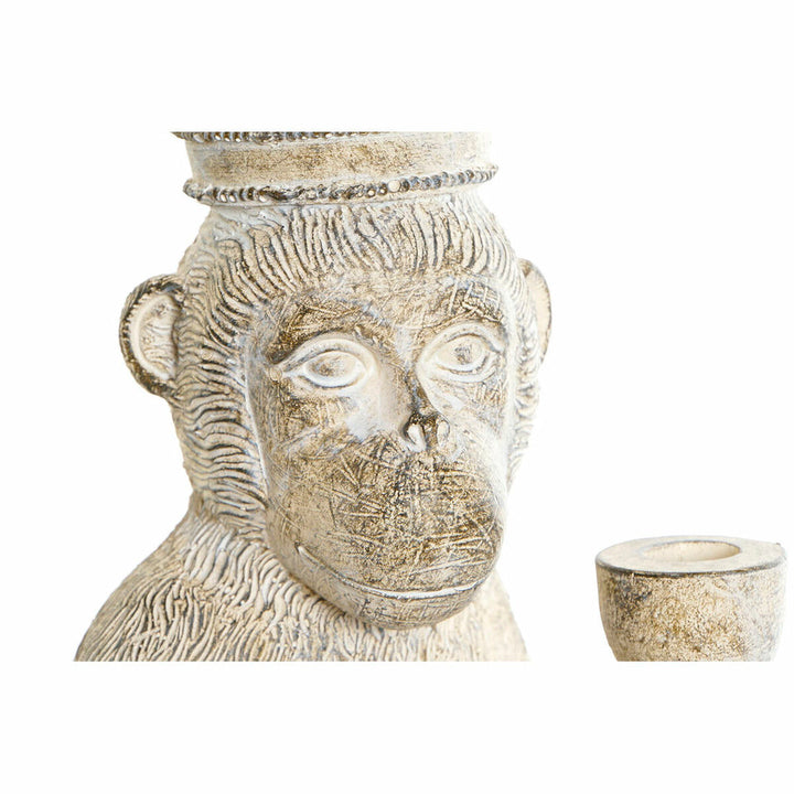 Weiße Affen Deko-Figur aus Harz im Tropical Decapé Stil - homely Family Shop