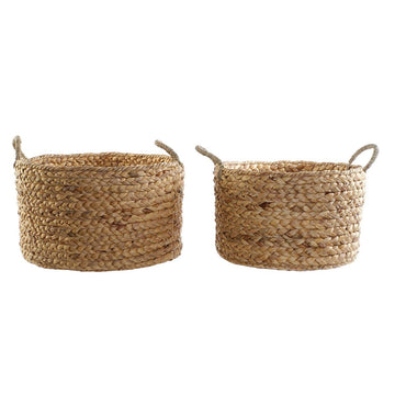 DKD Home Deko Korb-Set mit gewebtem Boho-Design und Griffen - homely Family Shop