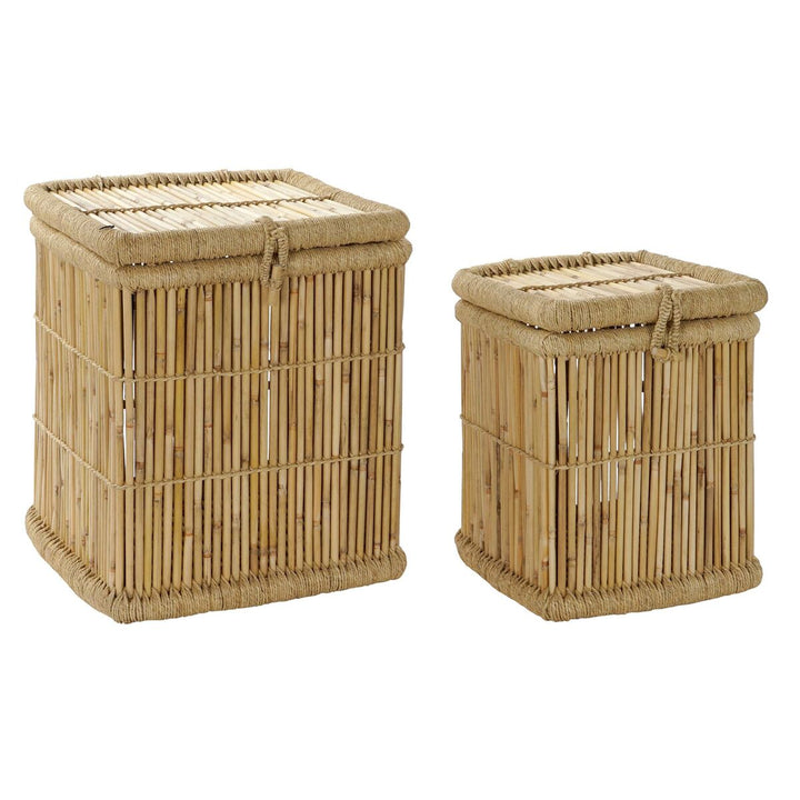 DKD Home Korb-Set aus Bambus und Schnur für Aufbewahrung - homely Family Shop