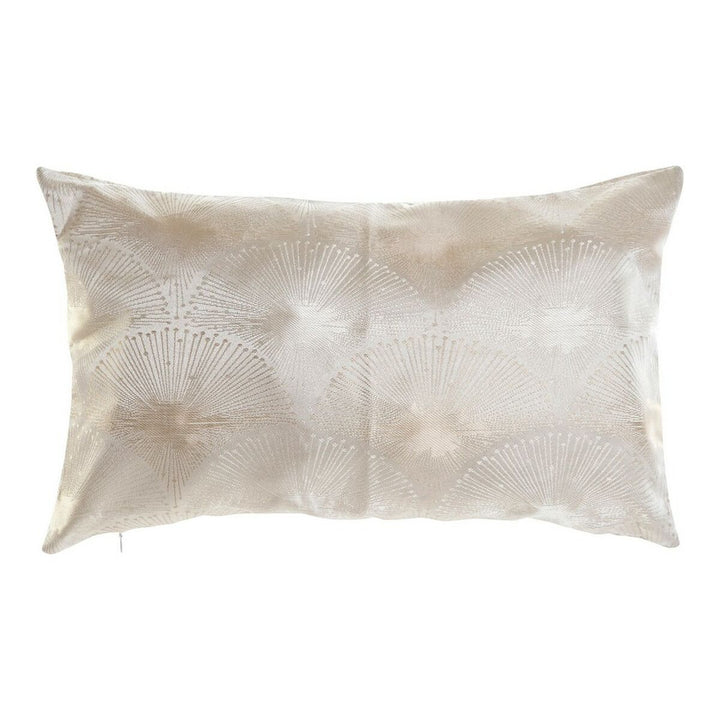 Beige Kissen mit Karomuster und dekorativem Design. Heimdekor Kissen.