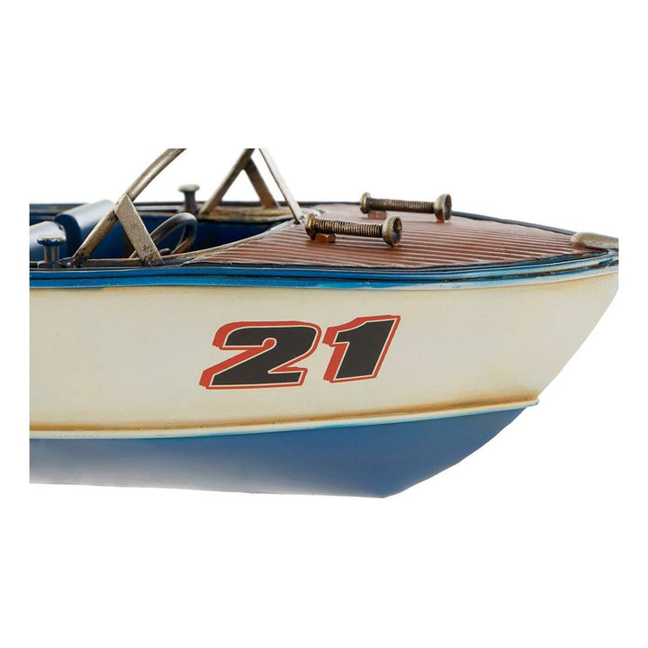 Dekoratives Metall Motorboot mit Nummer 21, DKD Home Decor - homely Family Shop