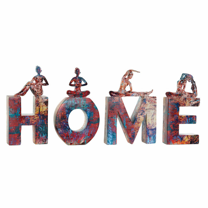 Deko-Figur 'HOME' mit Yoga-Figuren aus Harz - homely Family Shop