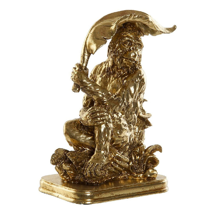 Goldene Harzfigur im Kolonialstil mit Pflanzenblatt - Homely Family Shop