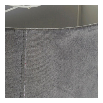 Detailaufnahme grauer Samt Lampenschirm mit Metall - homely Family Shop