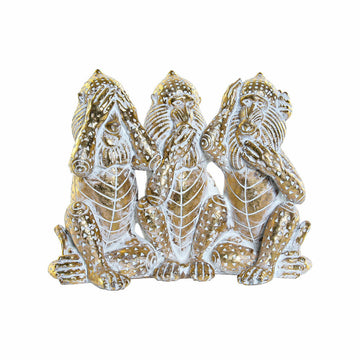 Goldene Deko-Figur mit tropischen Affen aus Harz - Homely Family Shop