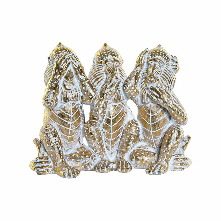 Goldene Deko-Figur mit tropischen Affen aus Harz - Homely Family Shop