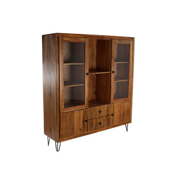 DKD Home Deko-Displayständer aus Akazienholz mit Kristallfinish und Glastüren - homely Family Shop