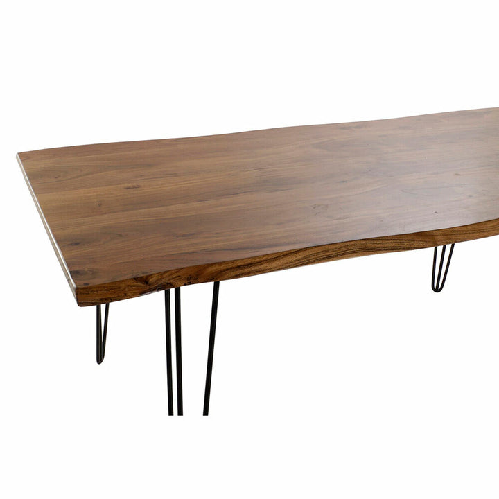 DKD Home Esstisch mit Akazienholzplatte und schwarzen Metallbeinen - homely Family Shop