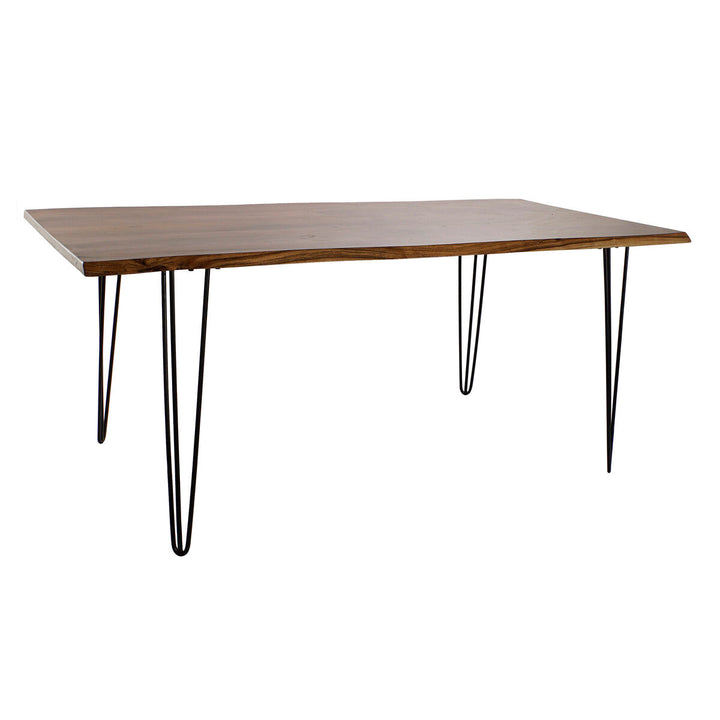DKD Esstisch mit Akazienholzplatte und schwarzen Metallbeinen - homely Family Shop