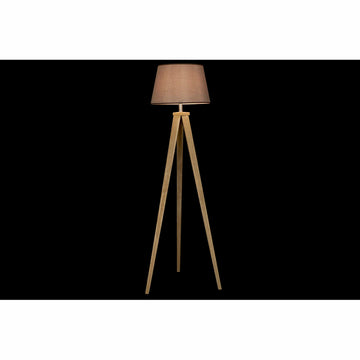 DKD Home Stehlampe mit Kiefer Basis und grauem Schirm - homely Family Shop