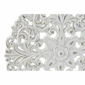 Weiße Wanddekoration im Mandala-Design mit antikem Finish - Homely Family Shop