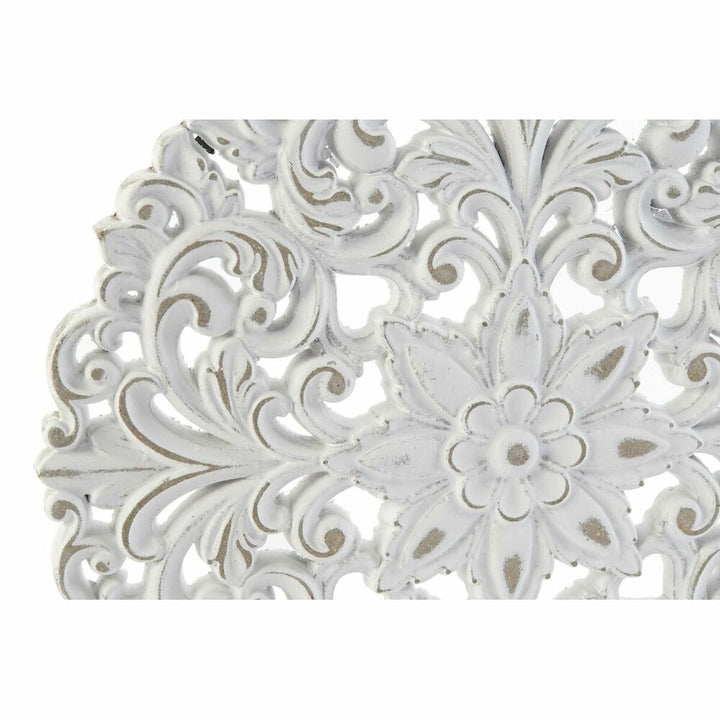 Weiße Wanddekoration im Mandala-Design mit antikem Finish - Homely Family Shop