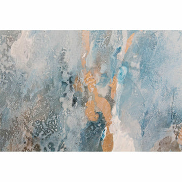 Abstraktes Bild mit blauen und goldenen Akzenten - DKD Home Decor