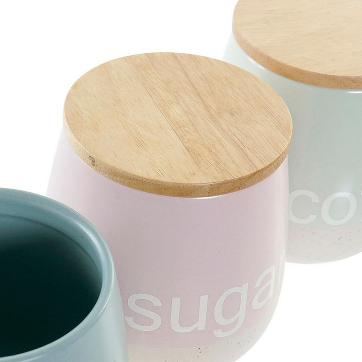DKD Home Vorratsdosen mit Holzdeckel für Kaffee, Zucker - homely Family Shop