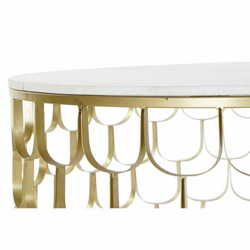 DKD Beistelltisch mit Marmorplatte und goldenem Eisenrahmen - homely Family Shop