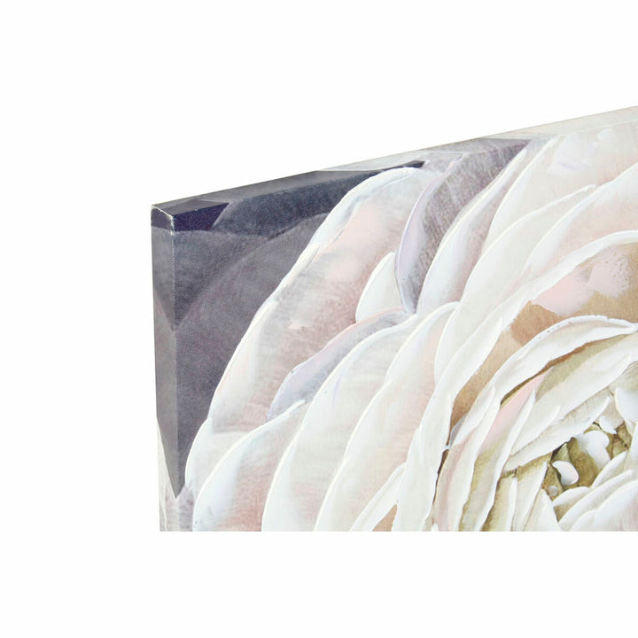 Nahaufnahme eines DKD Home Decor Blumenbildes mit Leinwandtextur - homely Family Shop